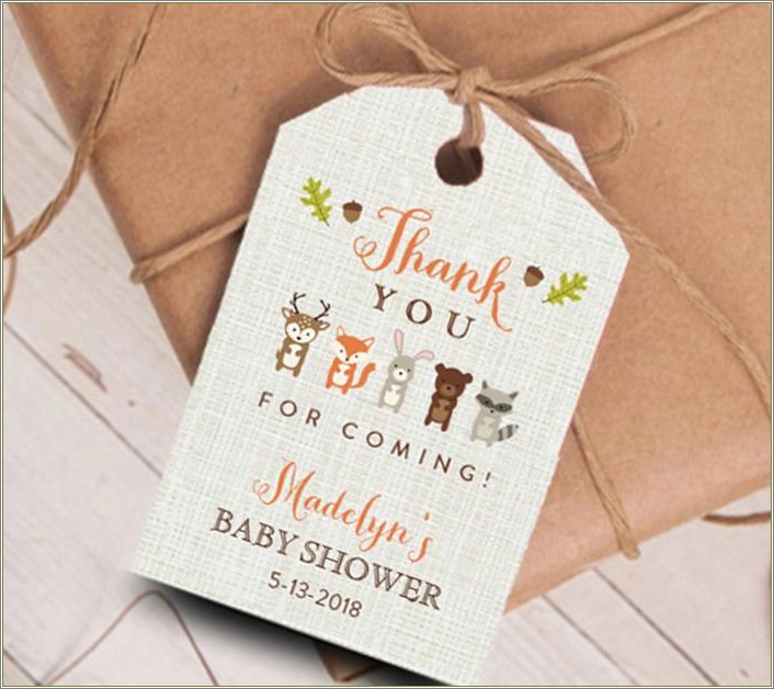 Free Thank You Template For Baby Shower