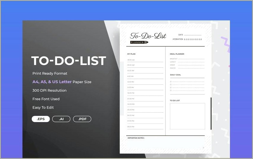 Free To Do List Template Microsoft Word
