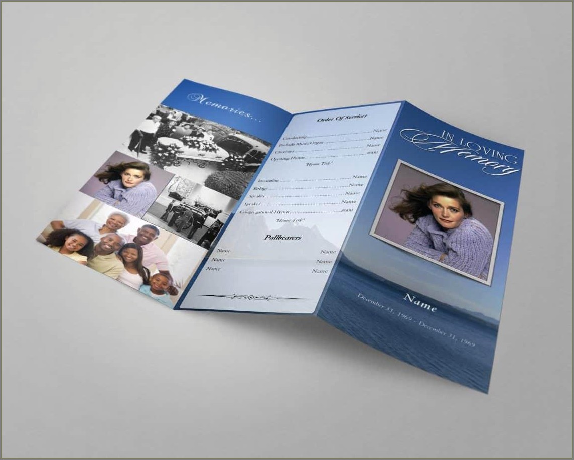 Free Tri Fold Funeral Templates For Microsoft Word