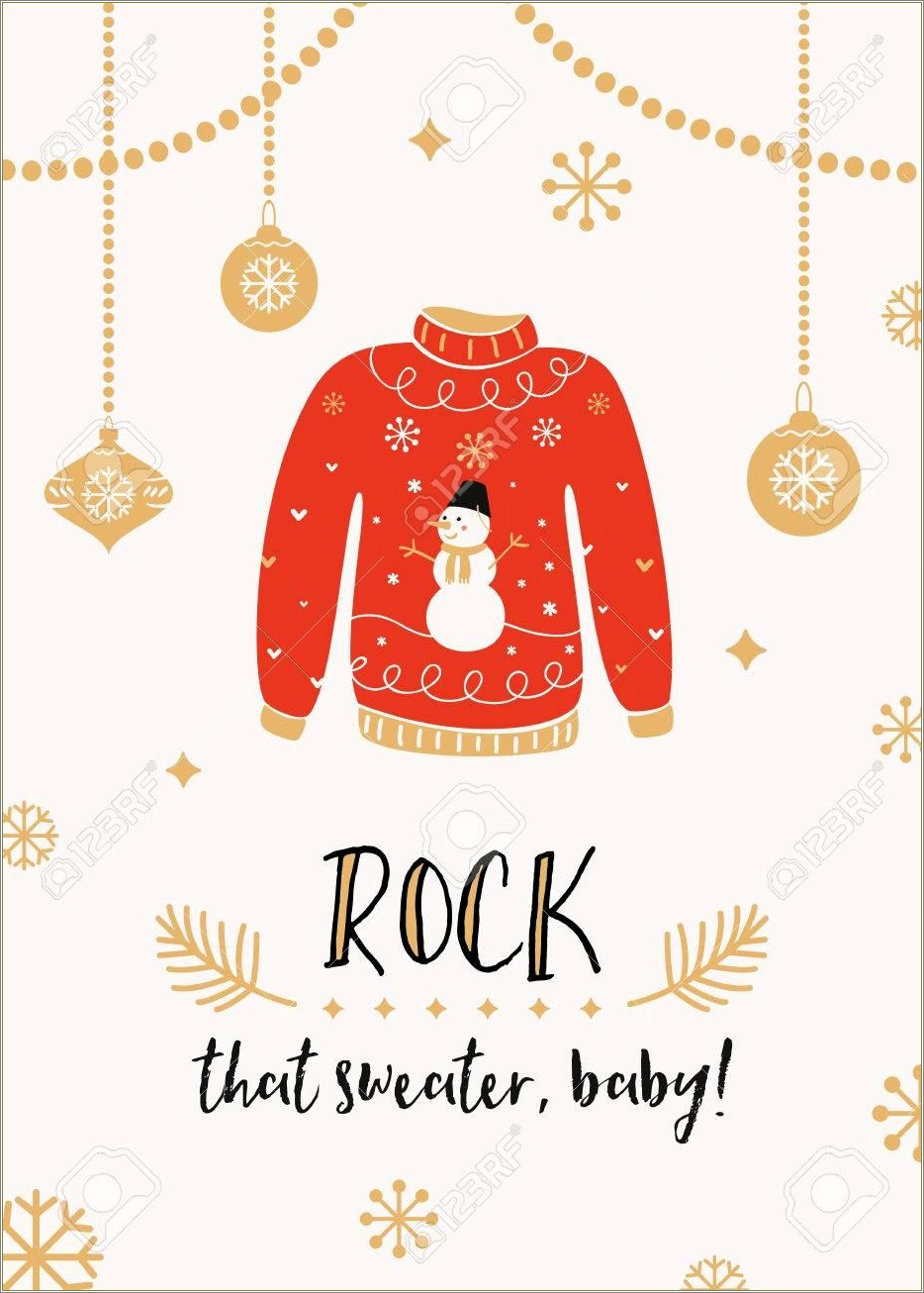 Free Ugly Sweater Christmas Party Invitation Templates