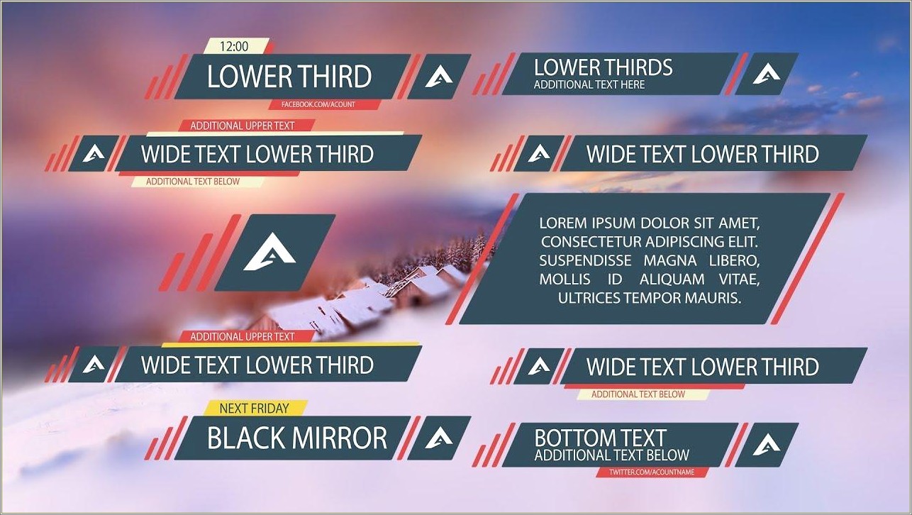 Free Upper Lower Thirds Templates After Effects