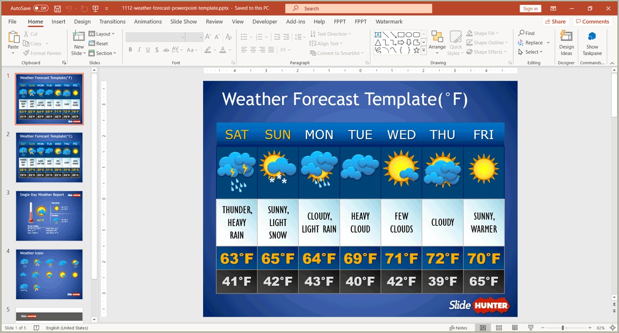 Free Weather Presentation Theme Templates For Google Slides