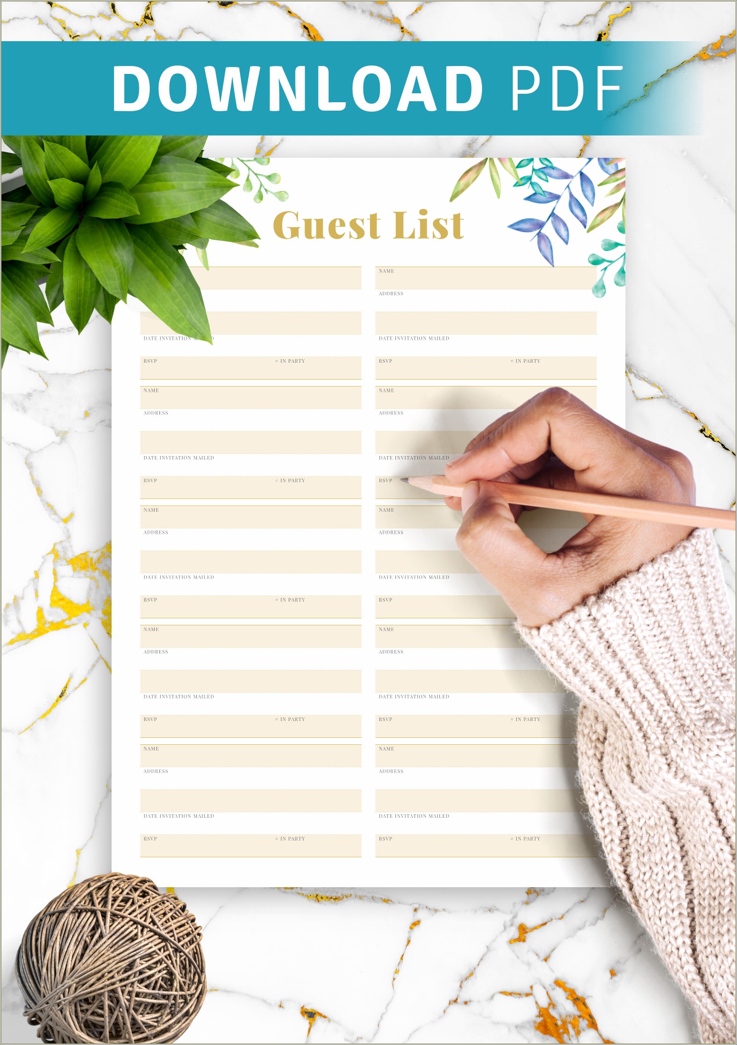 Free Wedding Guest List Template For Mac