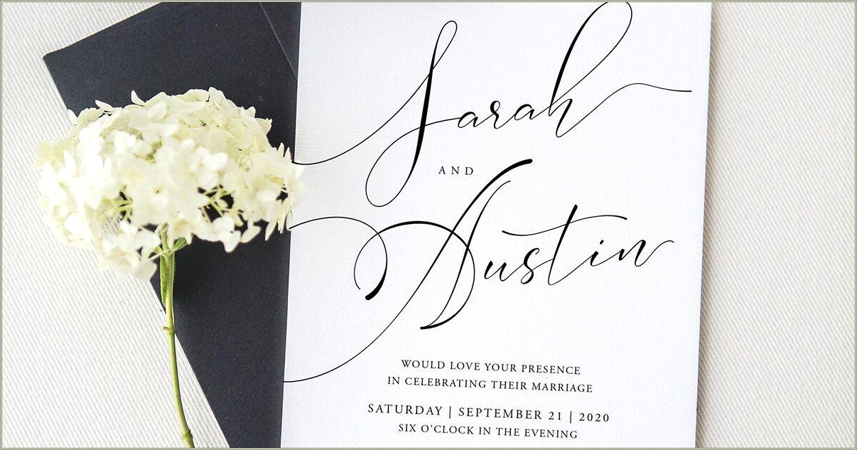Free Wedding Invitation Calligraphy Template Instant Download