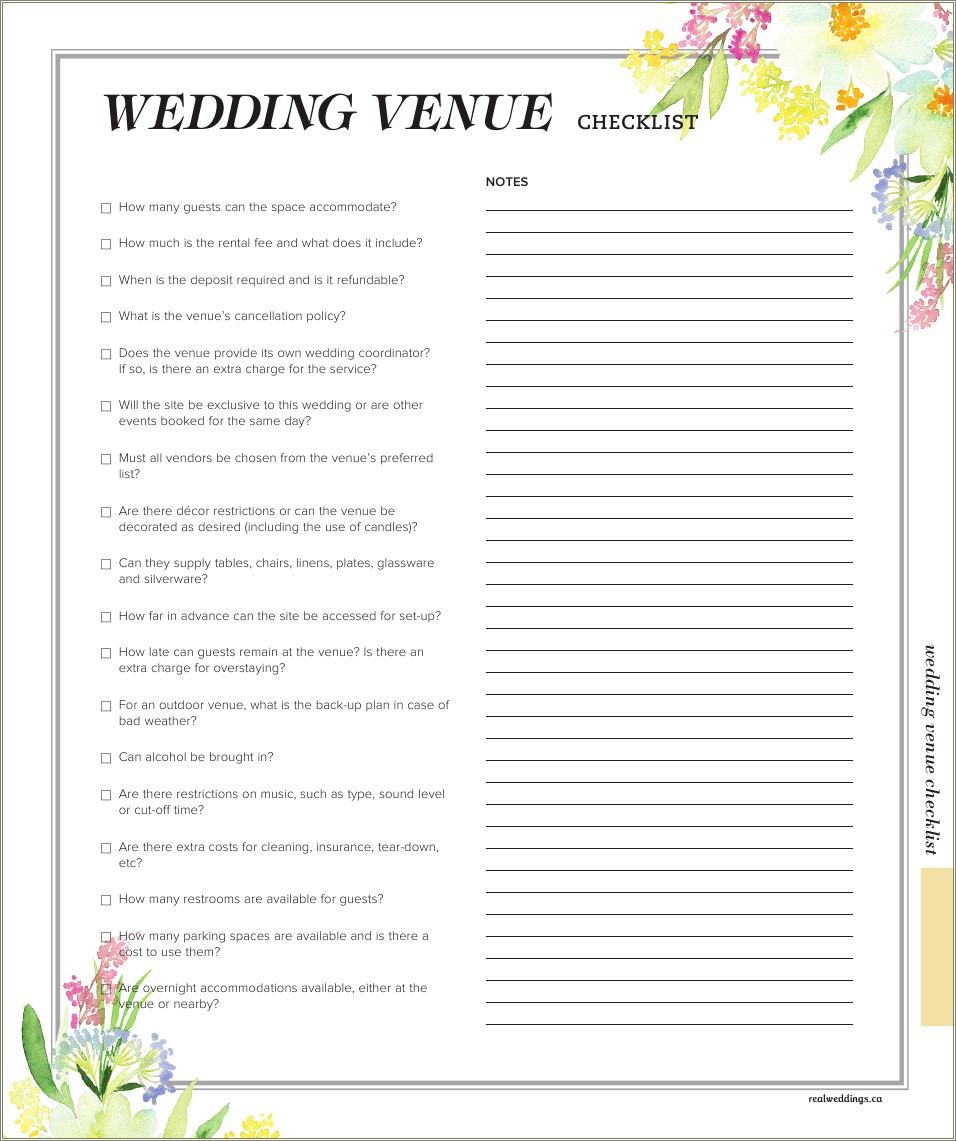 Free Wedding Venue Pricing Template For Wedding Planning
