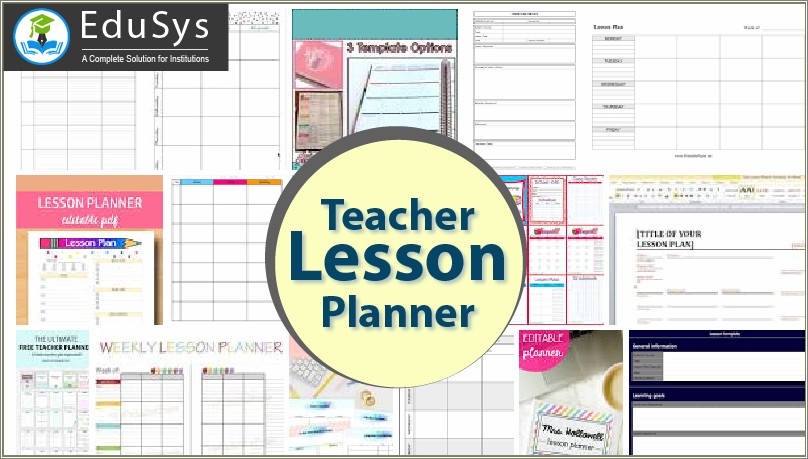 Free Weekly Lesson Plan Templates For Elementary