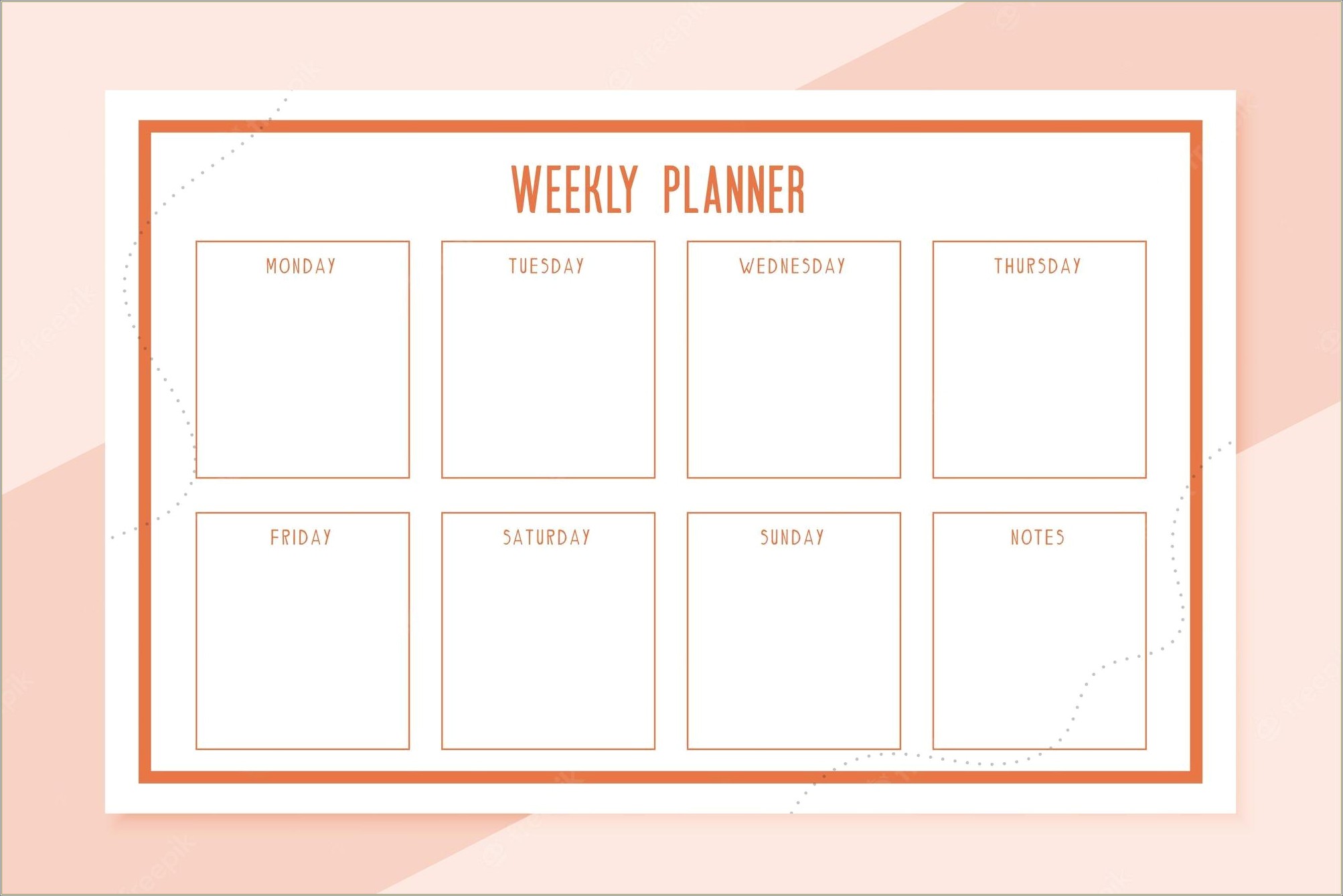 Free Weekly Planner Template Monday To Friday