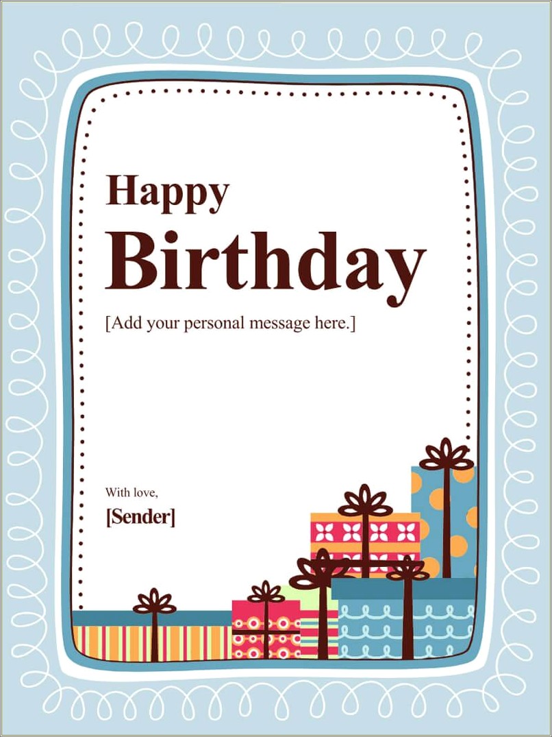 Free Wife Birthday Card Templates For Word