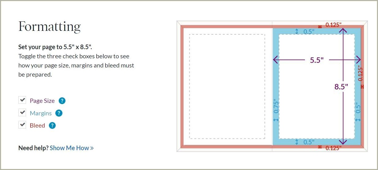 Free Word Template For An 8x10 Book