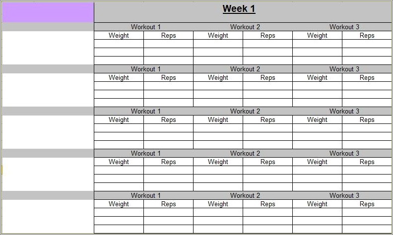 Free Workout Log Template That's Printable & Easy