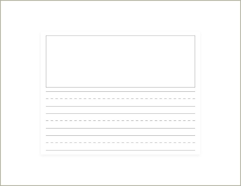 Free Writing Paper Template With Picture Box
