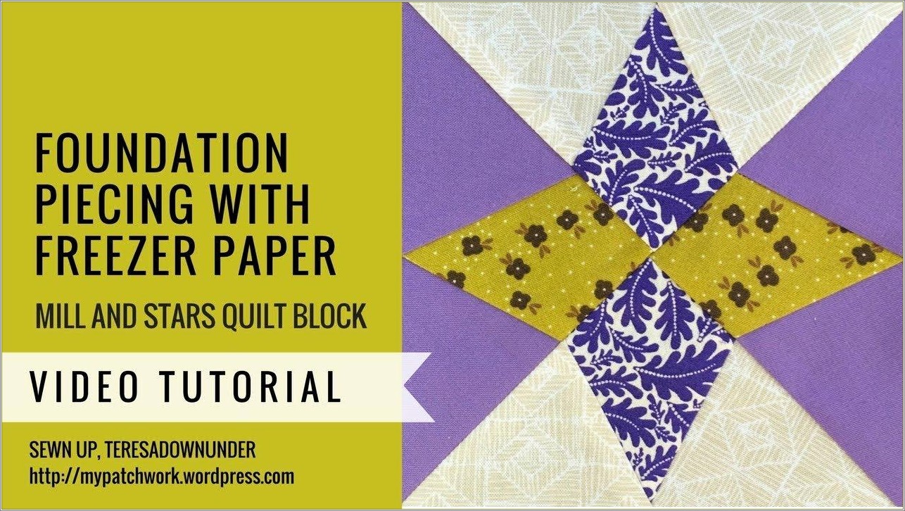 Freezer Paper Templates For Free Motion Quilting