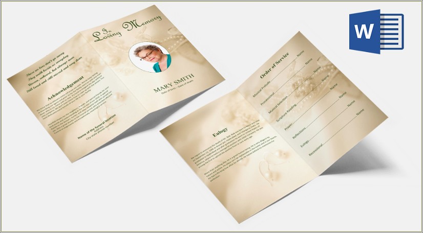Funeral Order Of Service Template Free Mac