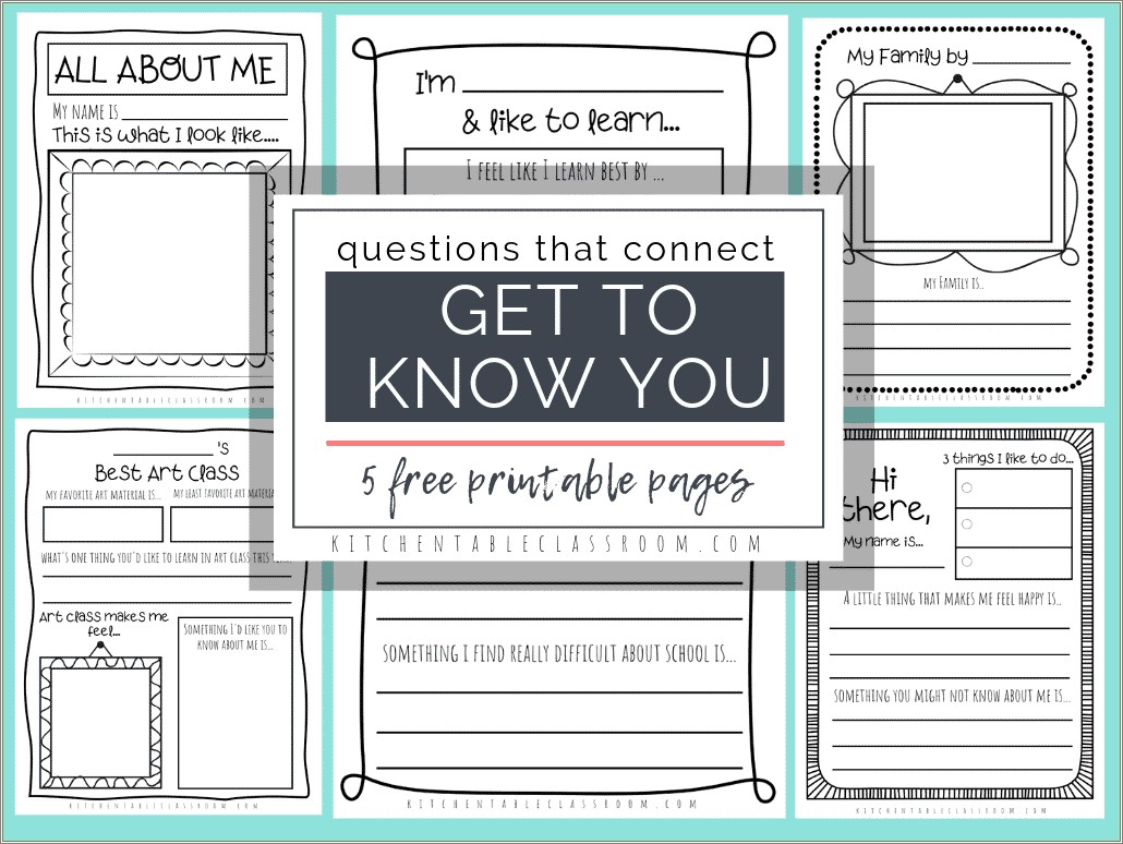 Getting To Know You Questionnaire Template Free