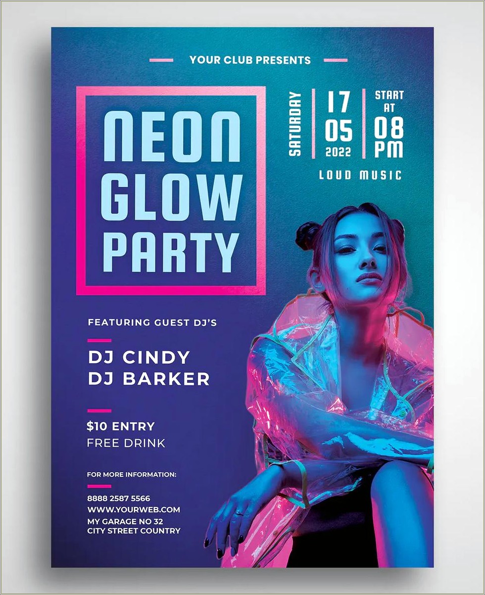 Glow In The Dark Flyer Template Free
