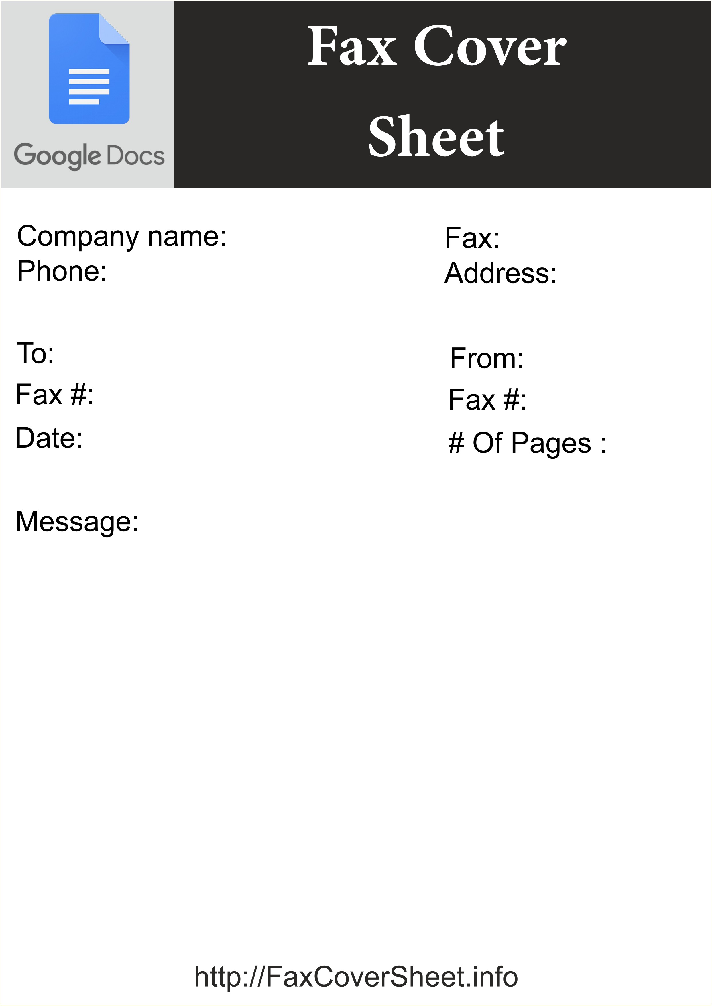 Google Free Templates Confidential Fax Cover Sheet