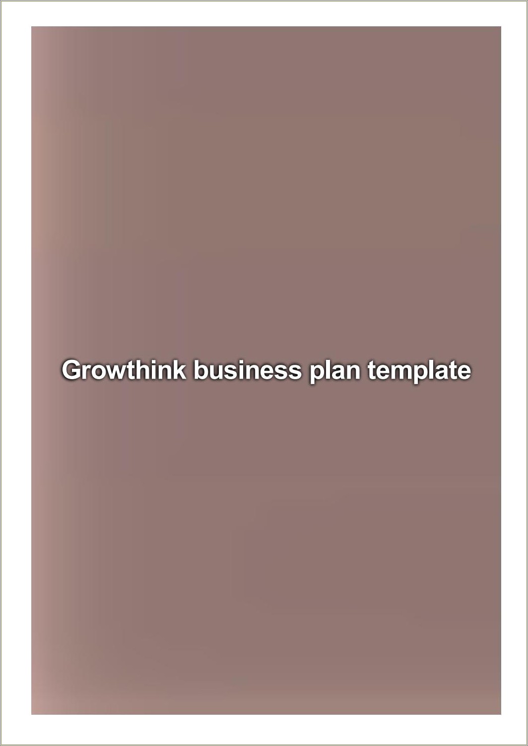 Growthink Ultimate Business Plan Template Full Free