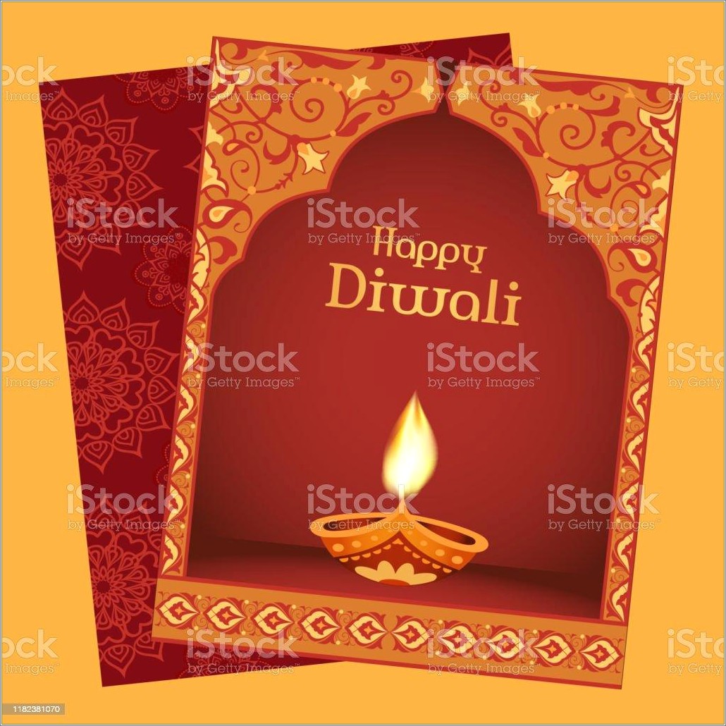 Happy Diwali Greeting Card Template Free Download