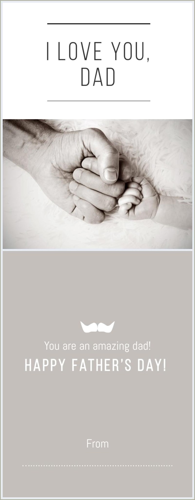 Happy Father's Day Modern Card Template Free
