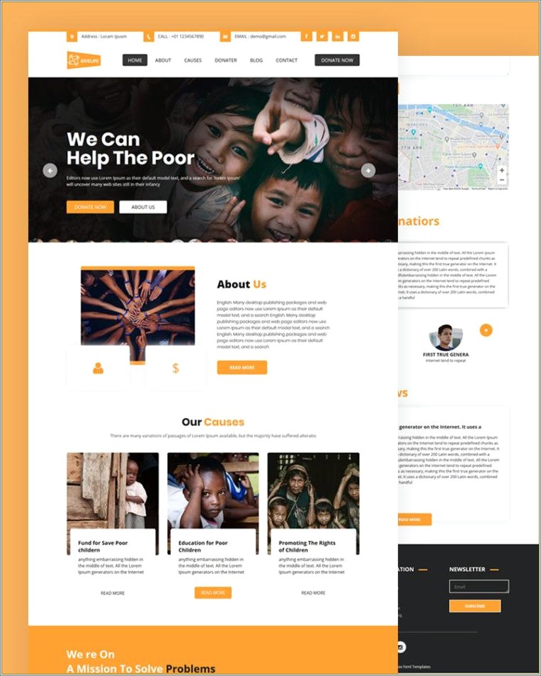 Helping Hand Charity Donation Html Template Free Download