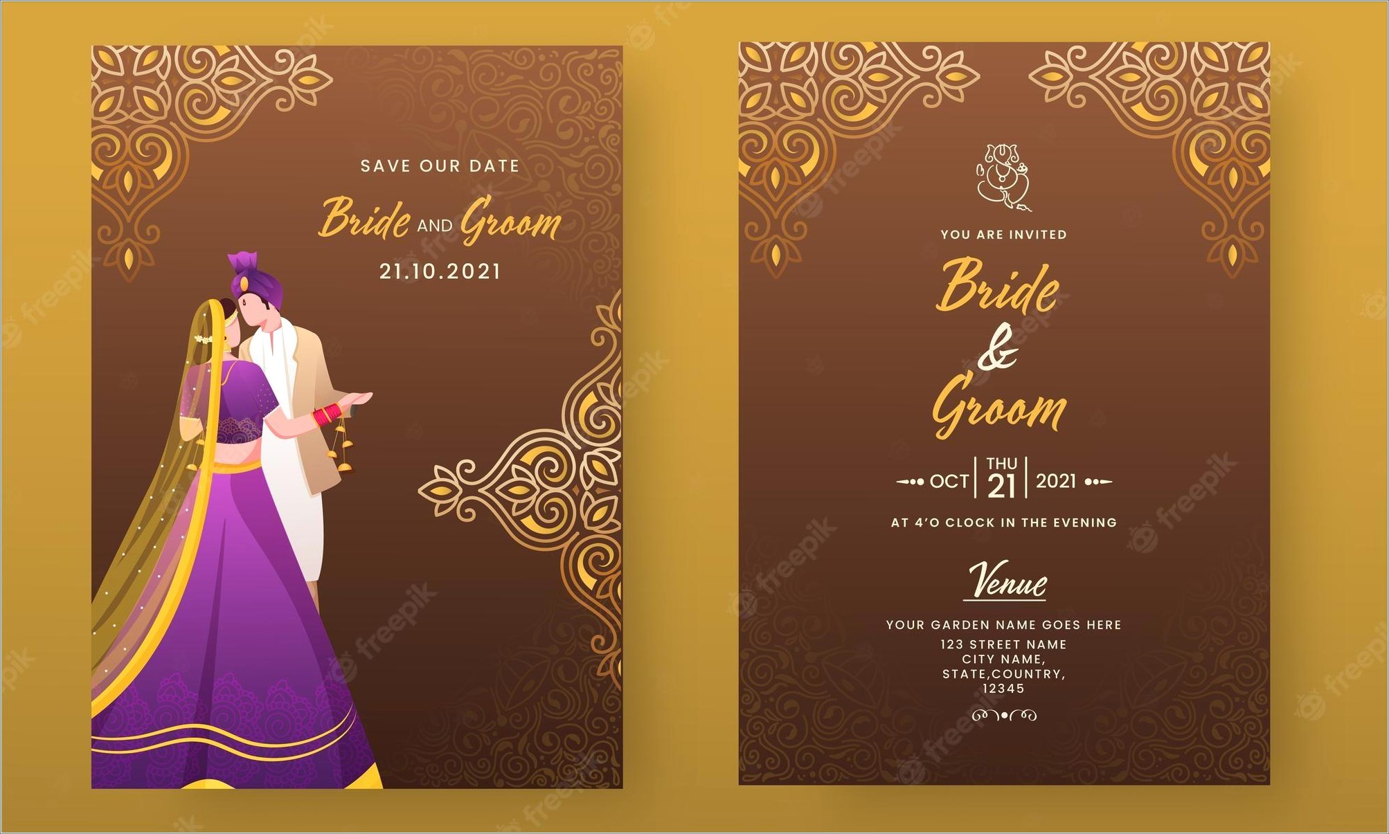 Hindu Wedding Invitation Design Templates Free Download