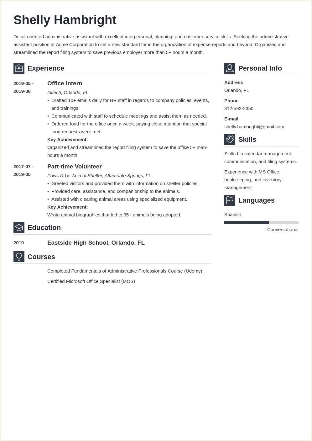 Hr Administrative Assistant Resume Objective