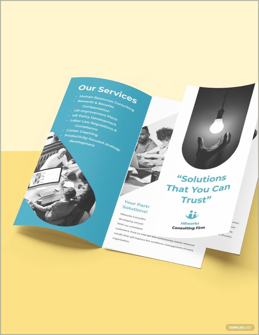 Hr Consulting Brochure Microsoft Word Template Free