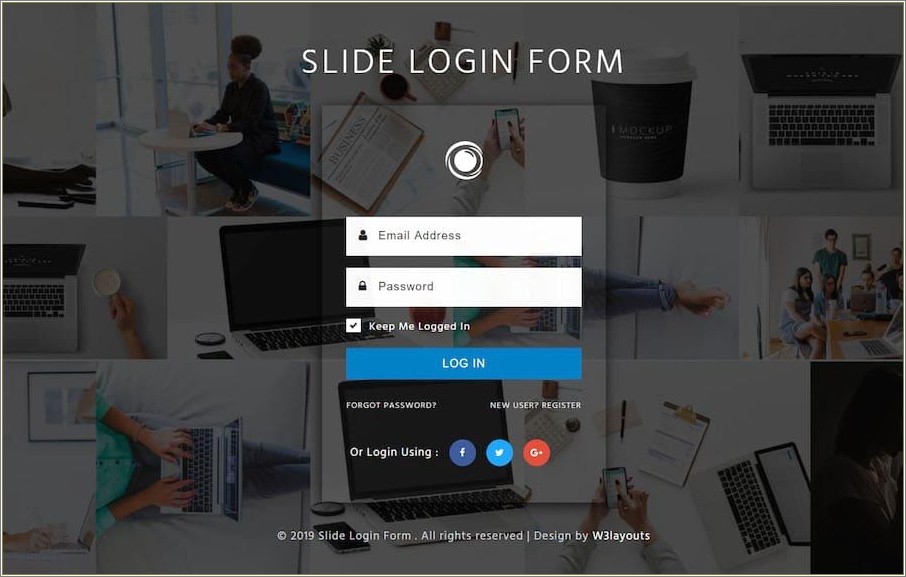 Html Css Login Form Template Free Download