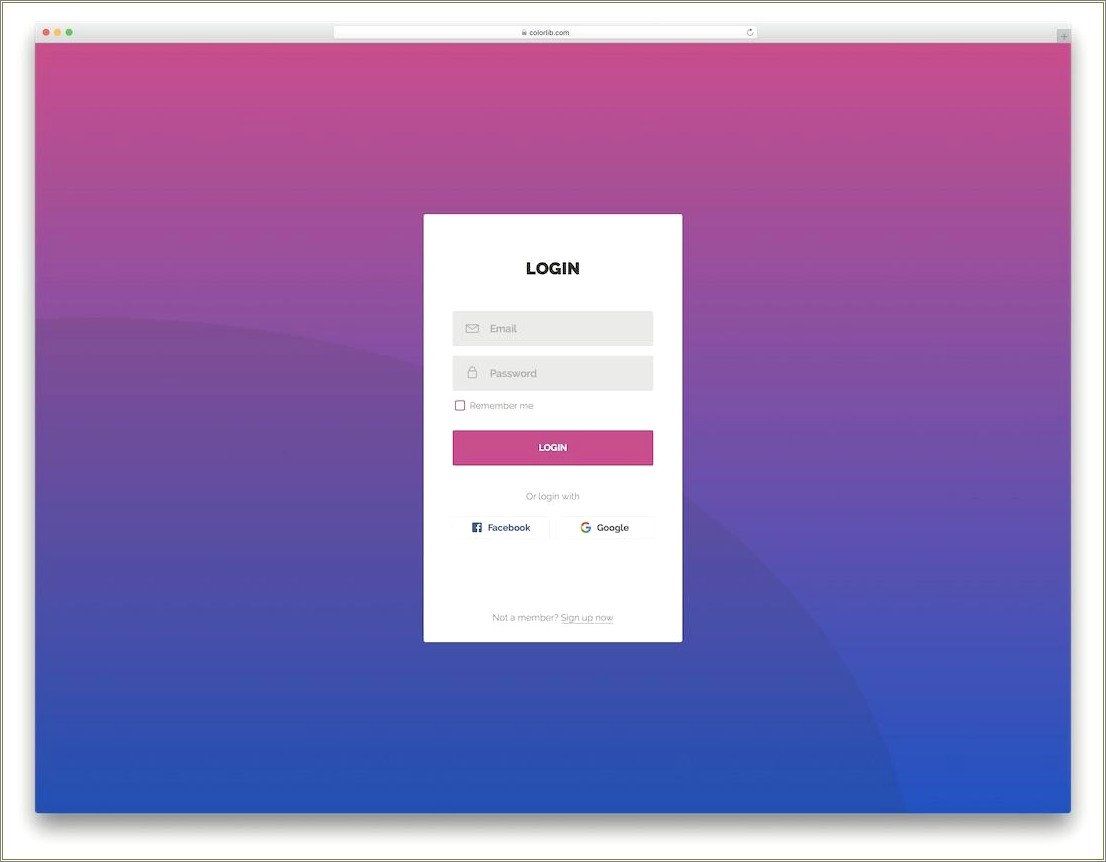 Html Responsive Login Page Template Free Download