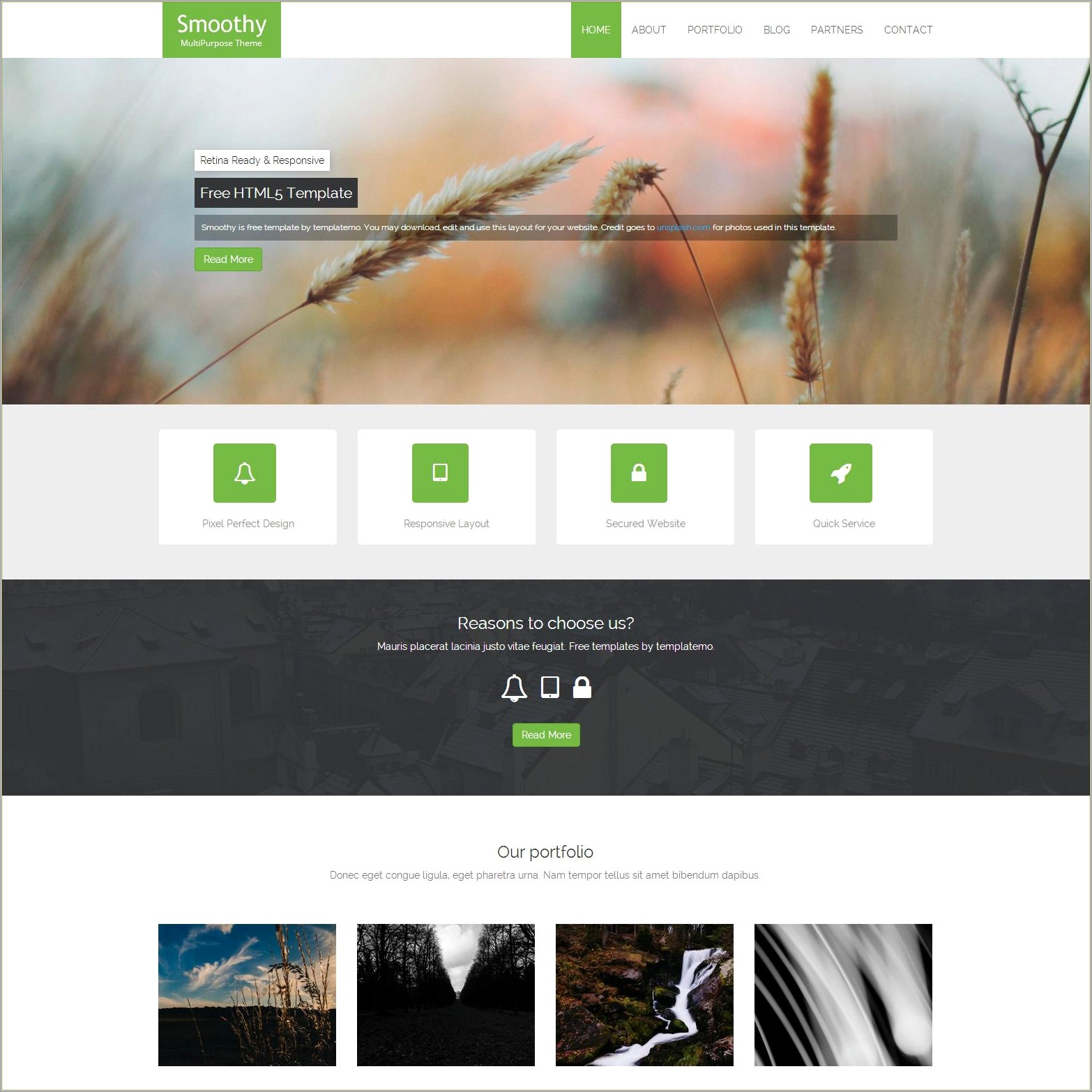 Html5 Responsive One Page Template Free Download