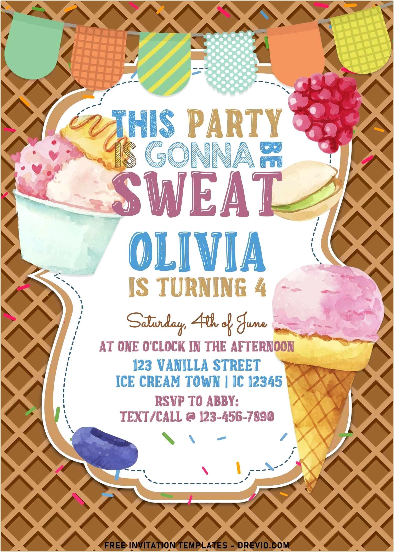 Ice Cream Social Flyer Word Template Free