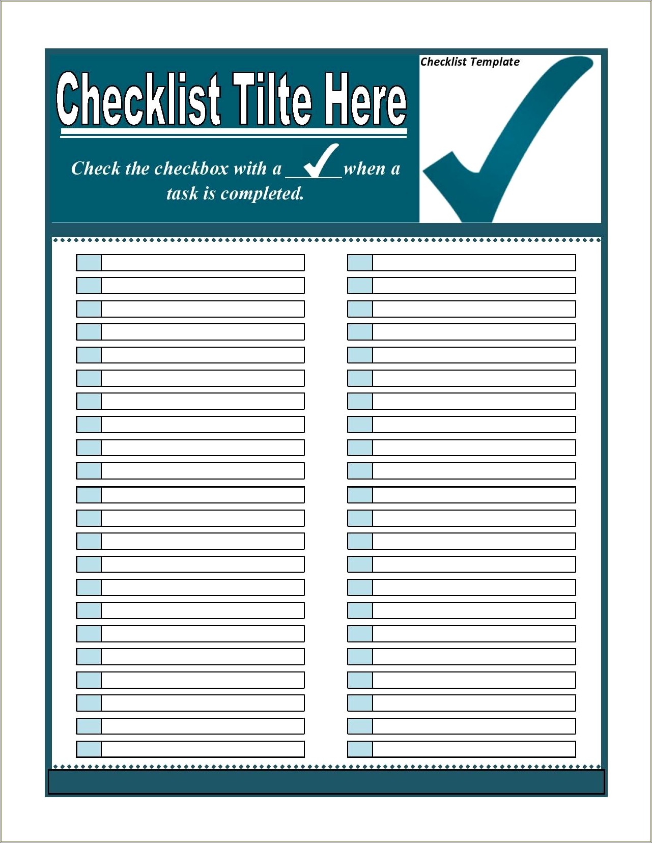 Illustrator Templates Free Checklists Forms For Microsoft Office