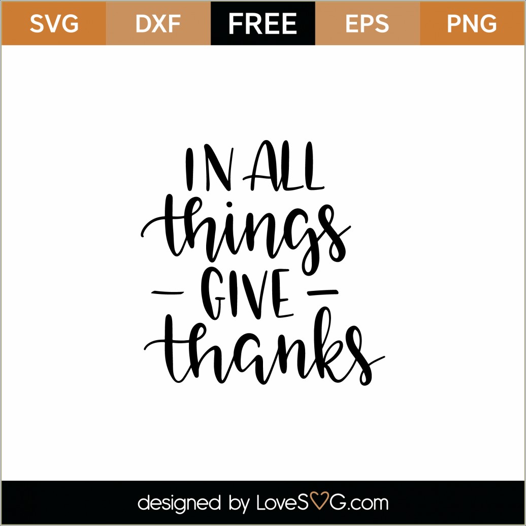 In All Things Give Thanks Free Template
