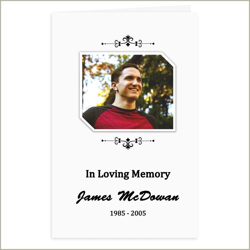 In Loving Memory 3 Page Templates Free