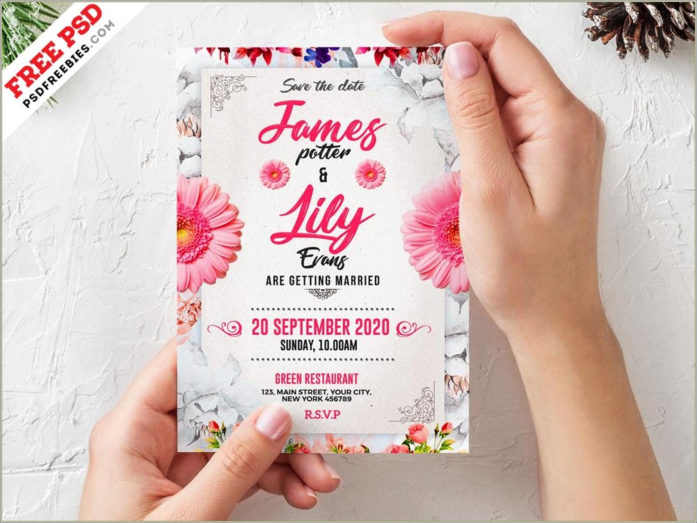 Indian Wedding Card Template Psd Free Download