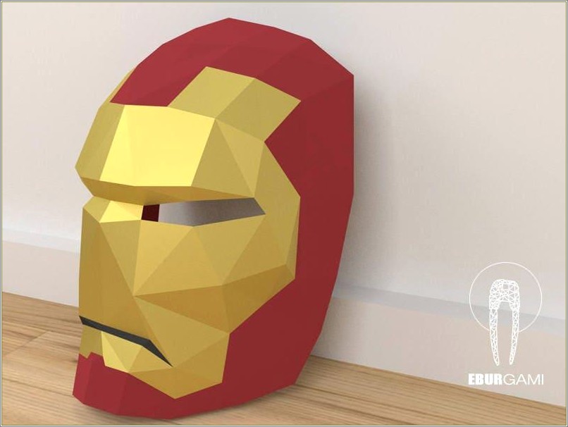 Iron Man Helmet Template Paper Free Download Prinable