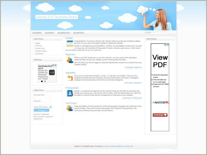 Joomla 2.5 Responsive Template Free Download