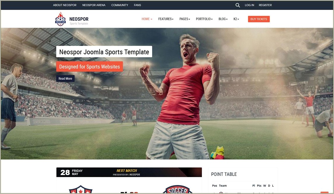 Joomla 2.5 Sports Club Template Free