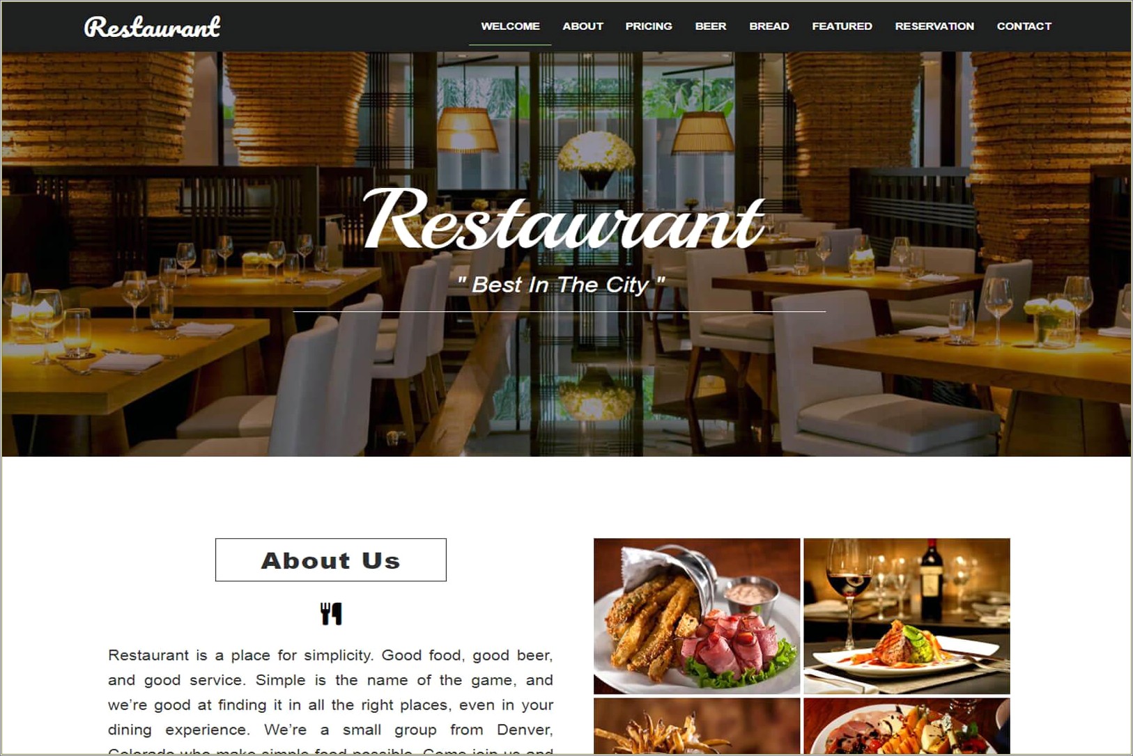Lamonte Modern Restaurant Html Template Free Download