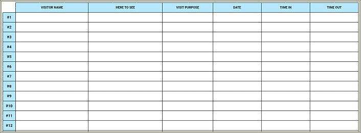 Leave Record Template In Excel Free Download