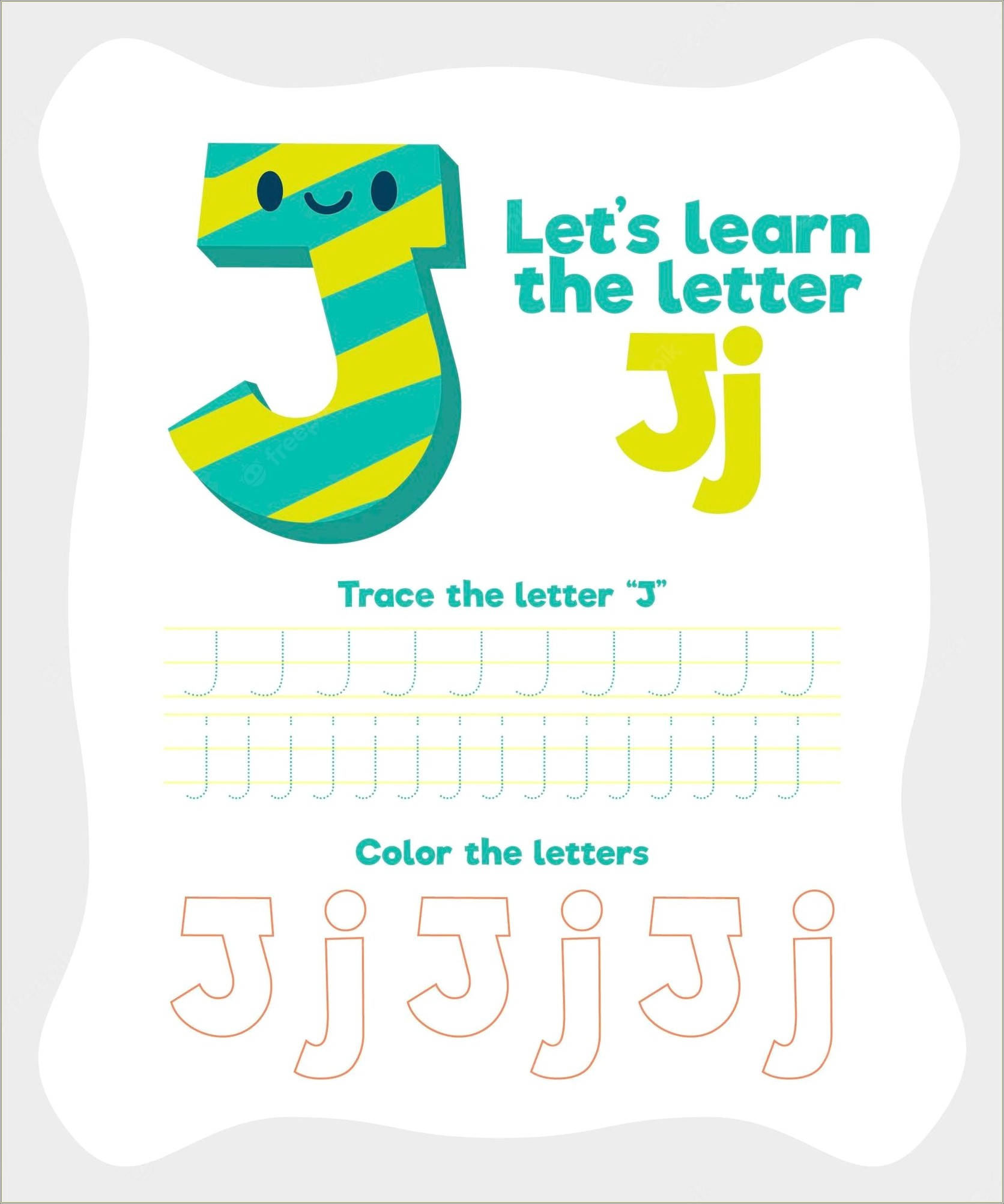 Letter J Template To Print For Free