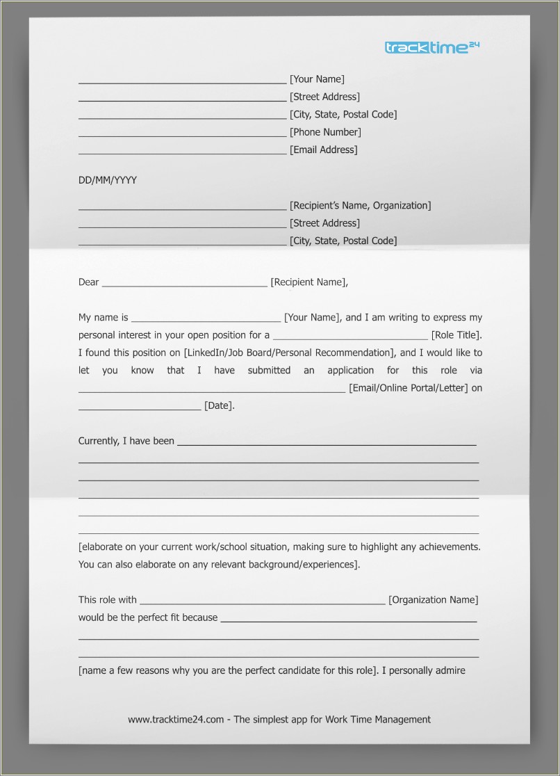 Letter Of Intent For Employment Templates Free
