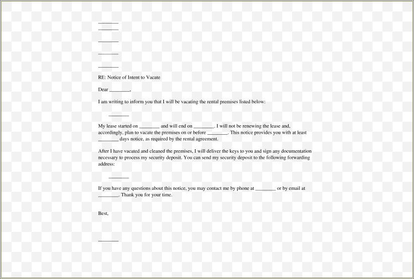 Letter Of Intent To Lease Template Free