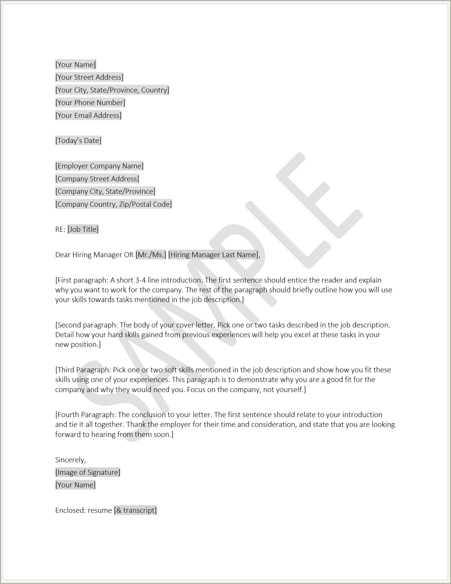 Letter Of Interest For A Job Template Free