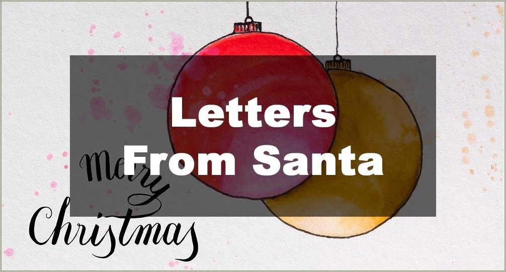 Letters From Santa 2014 Templates Free Printable