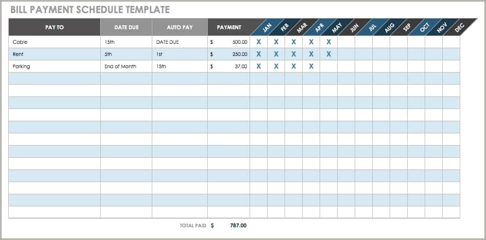 Loan Payment Book Microsoft Word Free Template