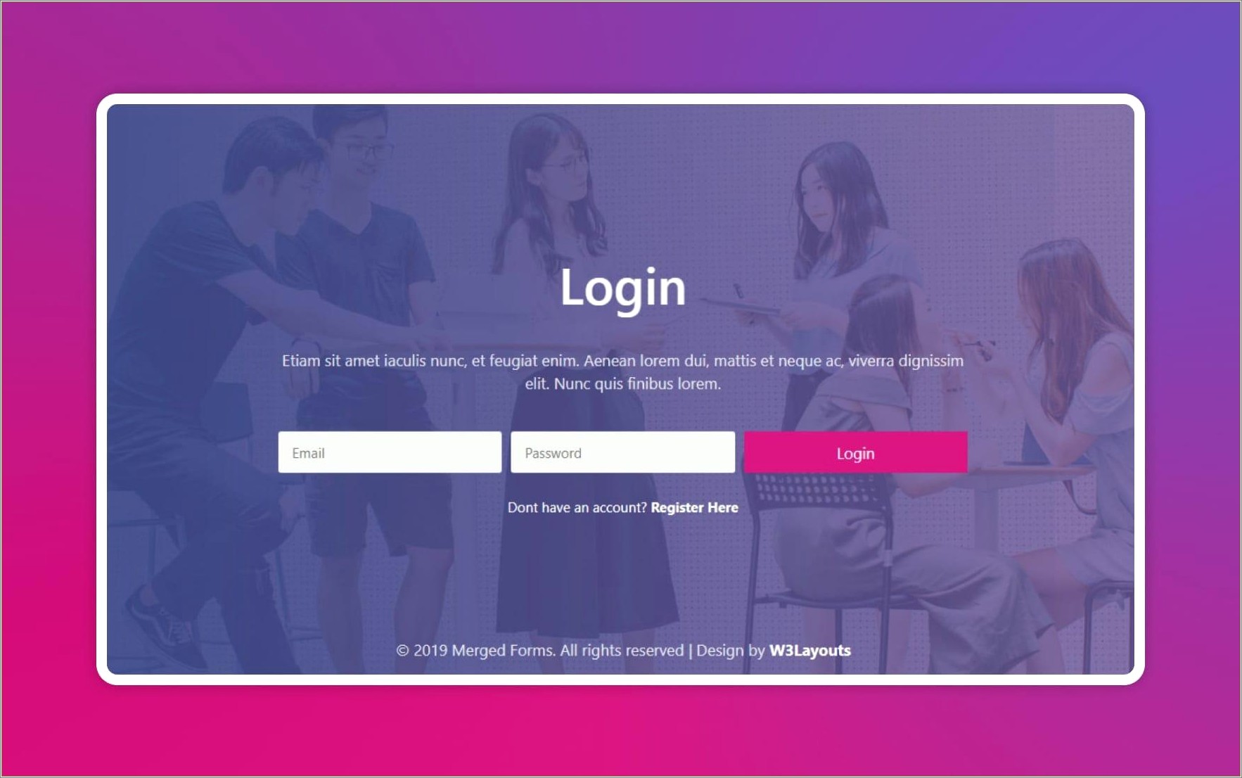 Login And Signup Page Template Free Download