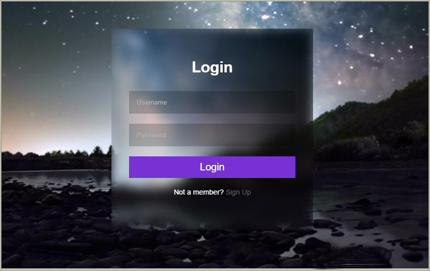 Login Form In Html Css Template Free Download