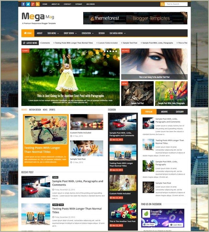 Magpress Magazine Responsive Blogger Template Free Download