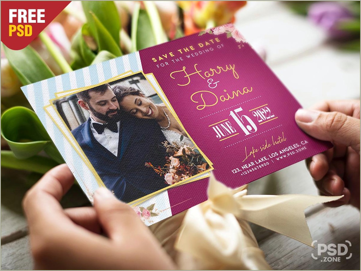 Marriage Invitation Card Template Free Download Psd